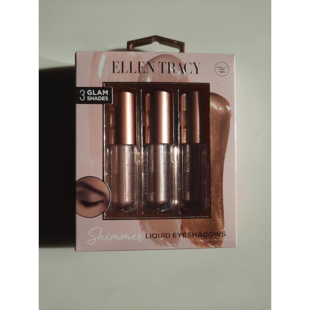 ELLEN TRACY Long Lasting SHIMMER Liquid Eyeshadows‎  ~ 3 Glam Shades